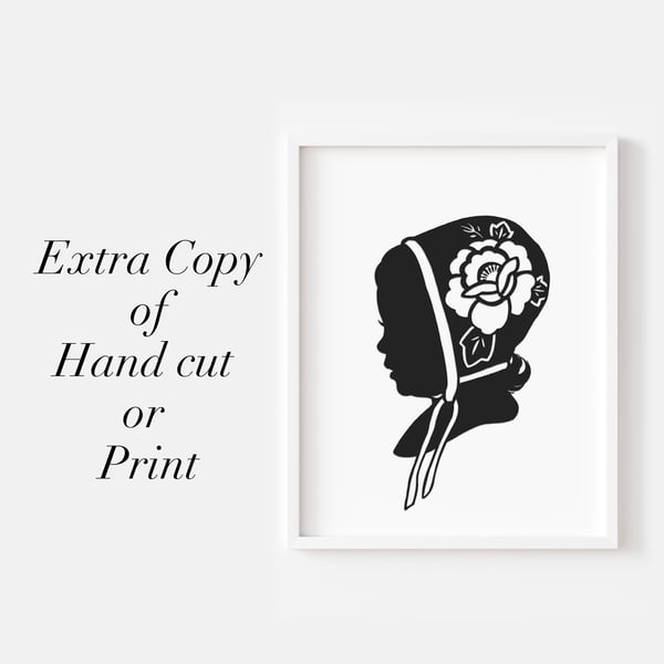 Image of Extra Hand Cut or Print of Your Silhouette
