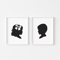 Image 2 of {Standard 8.5x11" Size} Hand-Cut Silhouette • Custom Family Keepsake