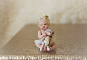 Image of  OOAK Polymer Clay 1:12 Dollhouse Scale Miniature Baby Girl