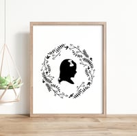 Image 1 of Silhouette Portrait with Midsummer Wreath