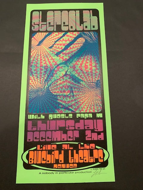 Stereolab (Green) Silkscreen Concert Poster By Lindsey Kuhn, Signed By The Artist