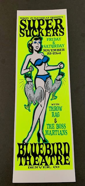 Supersuckers / Throw Rag Silkscreen Concert Poster By Lindsey Kuhn