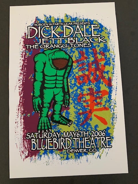 Dick Dale Silkscreen Concert Poster By Lindsey Kuhn