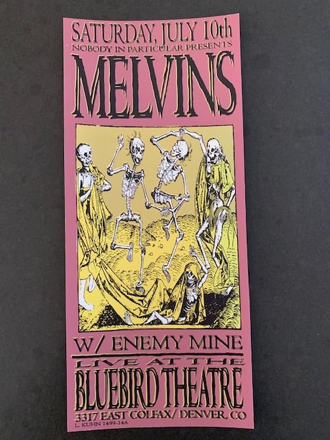 Melvins Silkscreen Concert Poster By Lindsey Kuhn