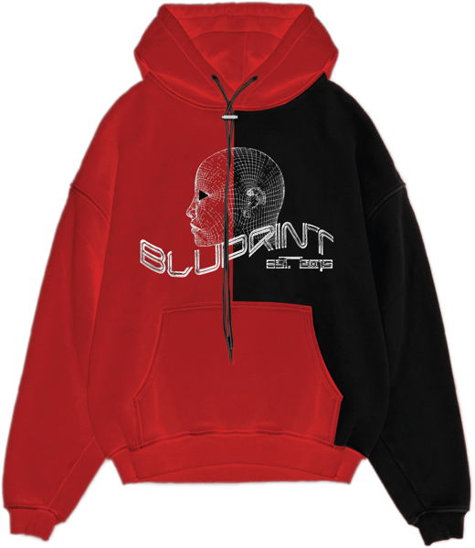 Image of Ai HOODIE: RED/BLACK