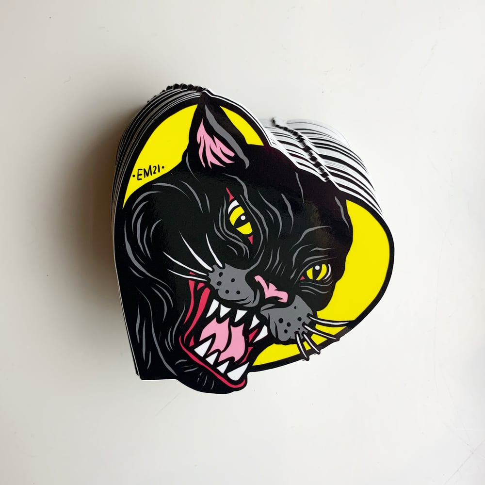 Panther love sticker