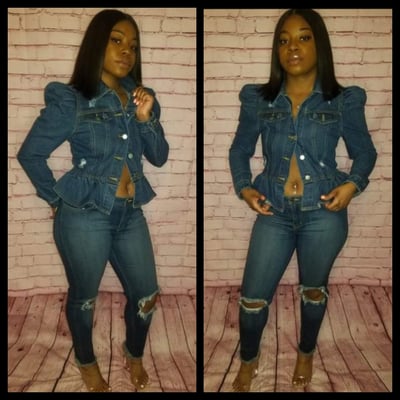 Image of Puff On Denim Jacket 