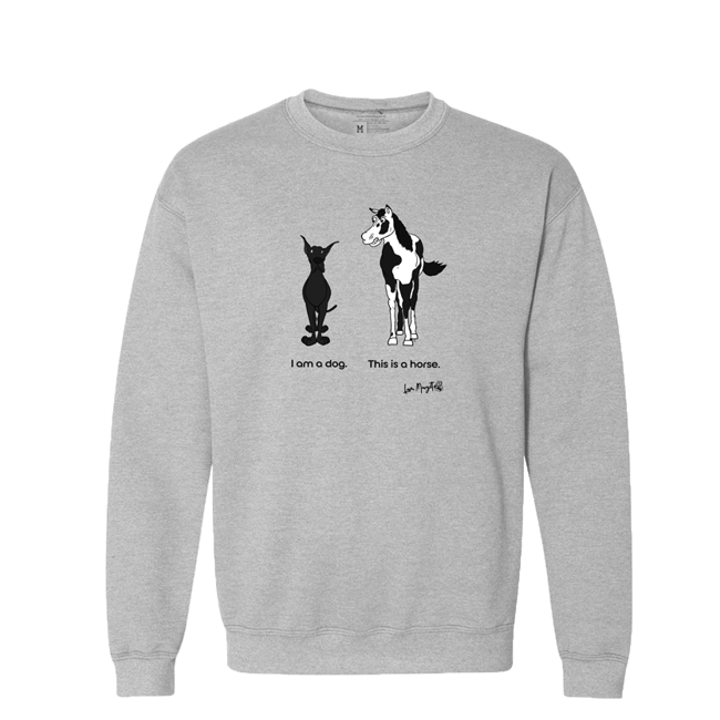 Great Dane Shirt | Black Great Dane vs. Horse "Dog or Horse"