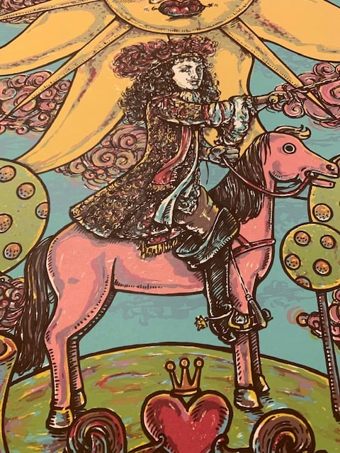 Louis XIV Silkscreen Concert Poster By Michael Michael Motorcyles, Signed By The Artist