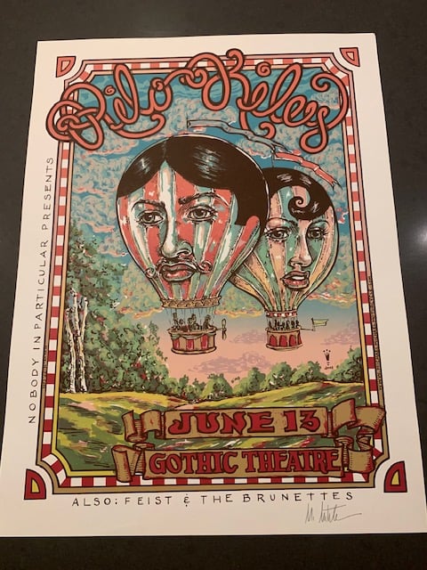 Rilo Kiley (White) Silkscreen Concert Poster By Michael Michael Motorcyles, Signed By The Artist