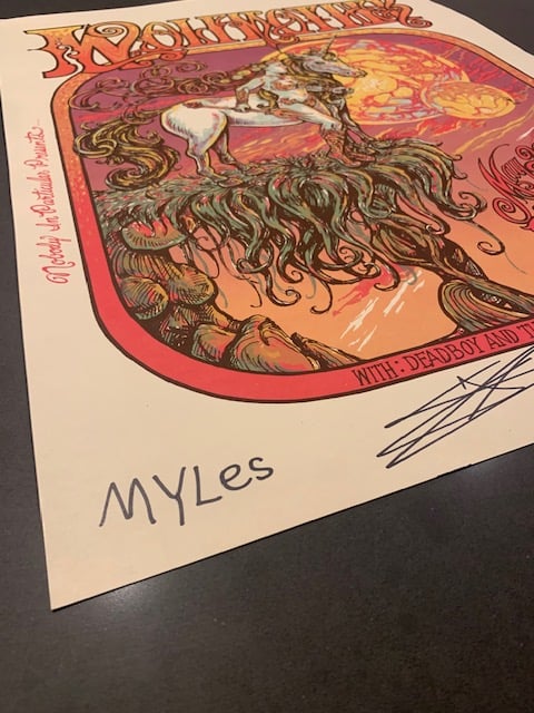 Wolfmother Autographed Silkscreen Concert Poster By Michael Michael Motorcycle, Signed By The Artist