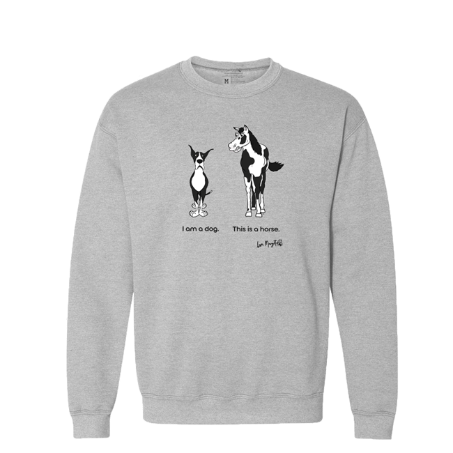 Great Dane Shirt | Mantle Great Dane vs. Horse "Dog or Horse"
