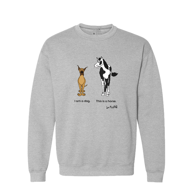 Great Dane Shirt | Fawn Great Dane vs. Horse "Dog or Horse"