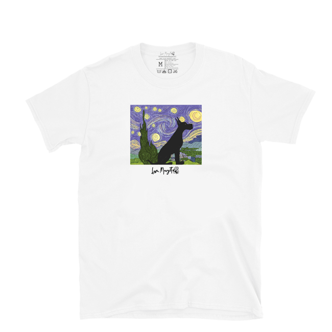 Great Dane | Black Great Dane Van Gogh Starry Night