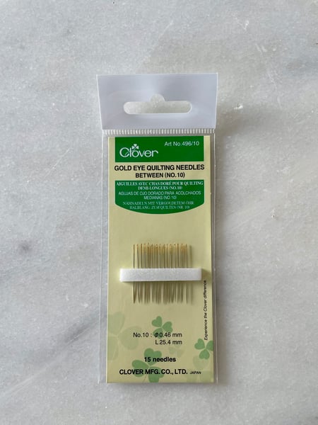 Image of Clover Gold eye quilting needles - no. 10