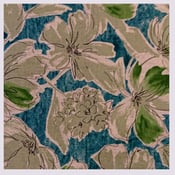 Image of Tissu: Spring and lush watercolor green and blue