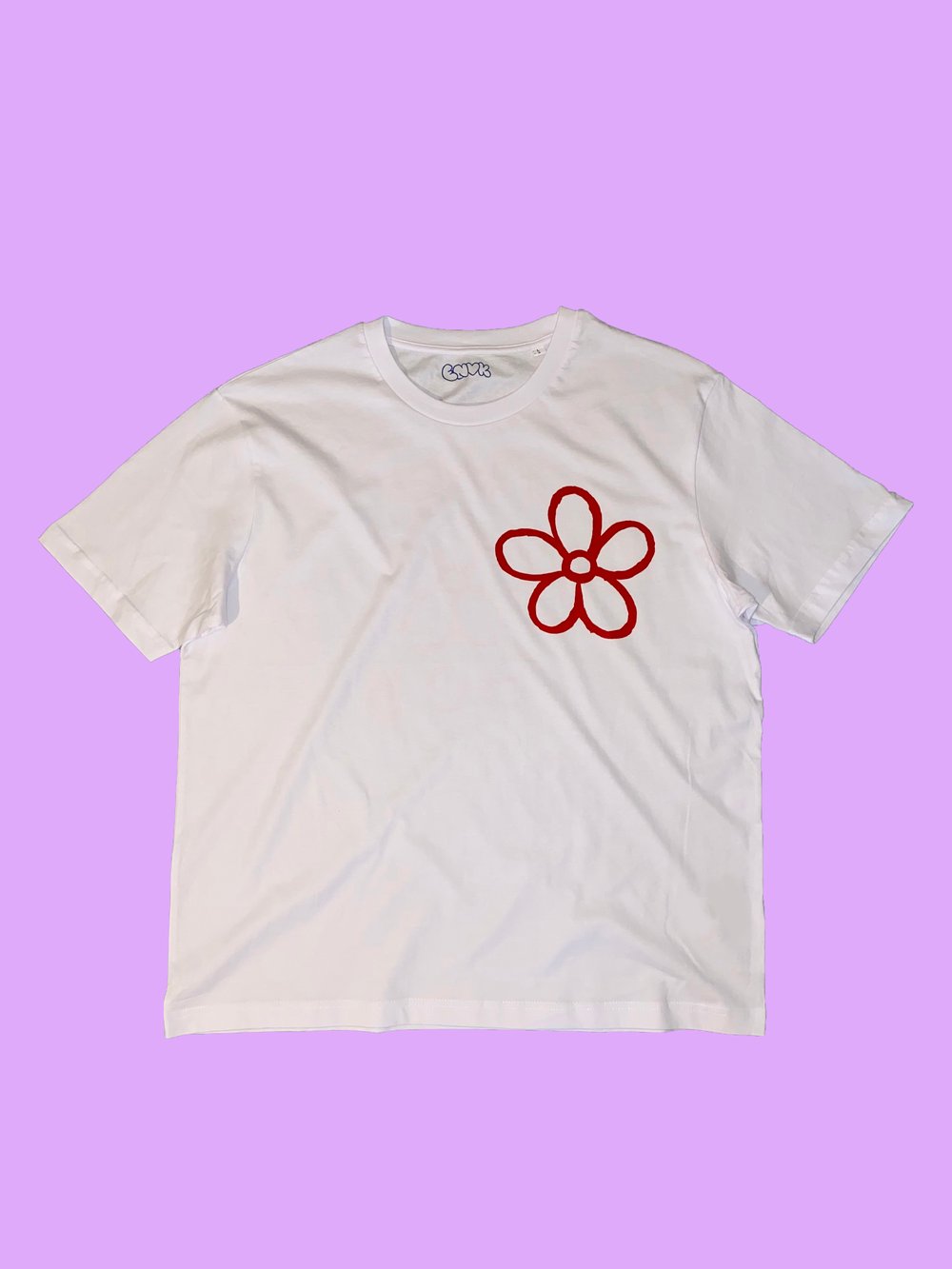 T-shirt floVer* boy blanc/rouge