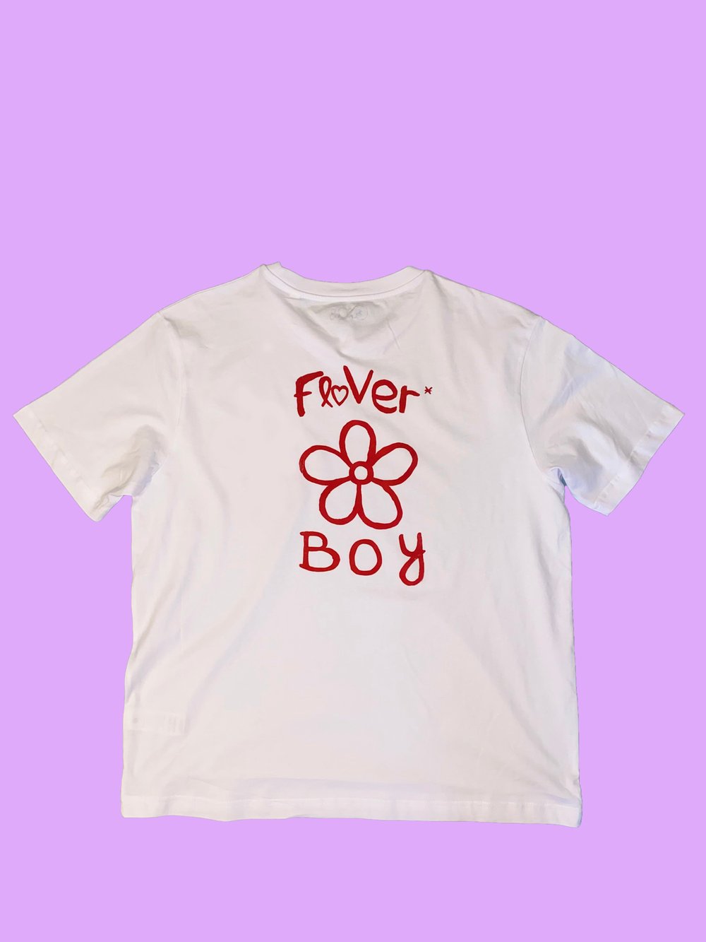 T-shirt floVer* boy blanc/rouge