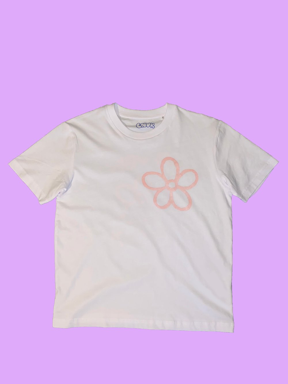 T-shirt floVer* boy blanc/rose 