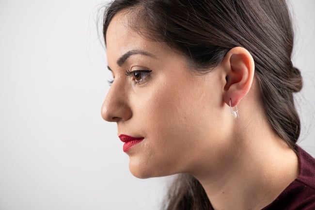 EARRINGS silver - pearl,  Island 1,  #034-47