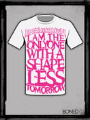 Image of Lyric Print T-Shirt (White/Purple)