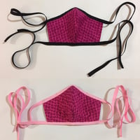 Image 1 of Hot Pink Fabric Mask (with adjustable nose wire and filter pock