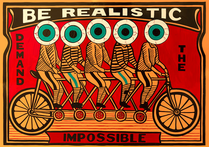Image of Be Realistic Demand the Impossibe (Bicycle)