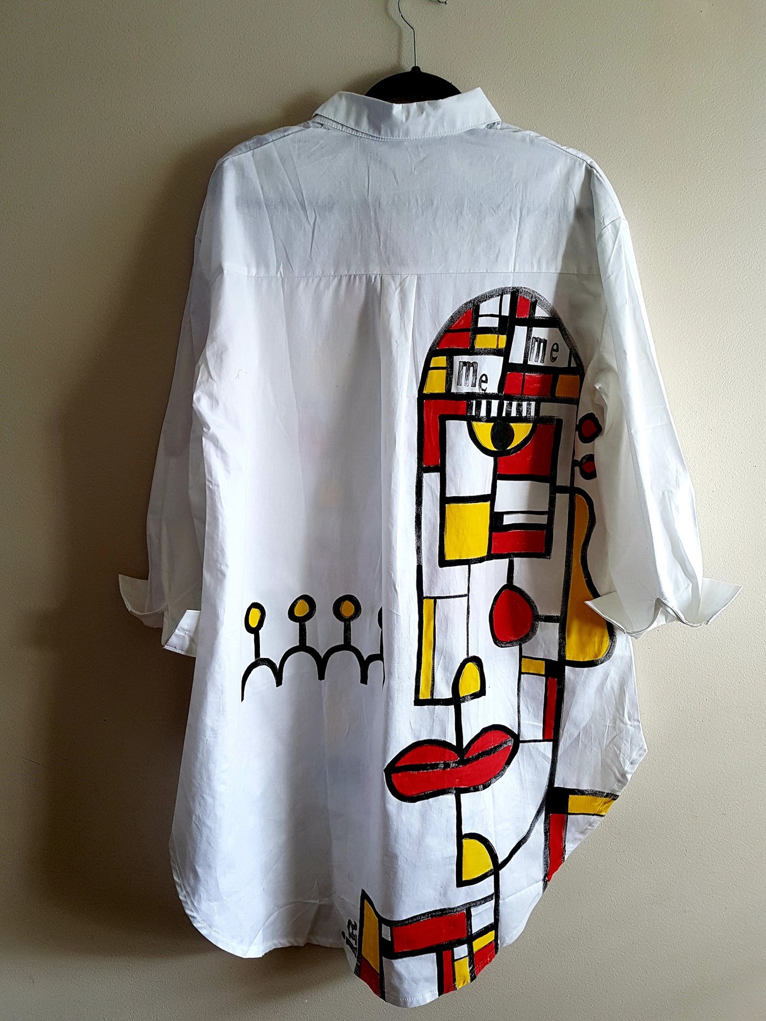 Image of painted shirt...mondrian