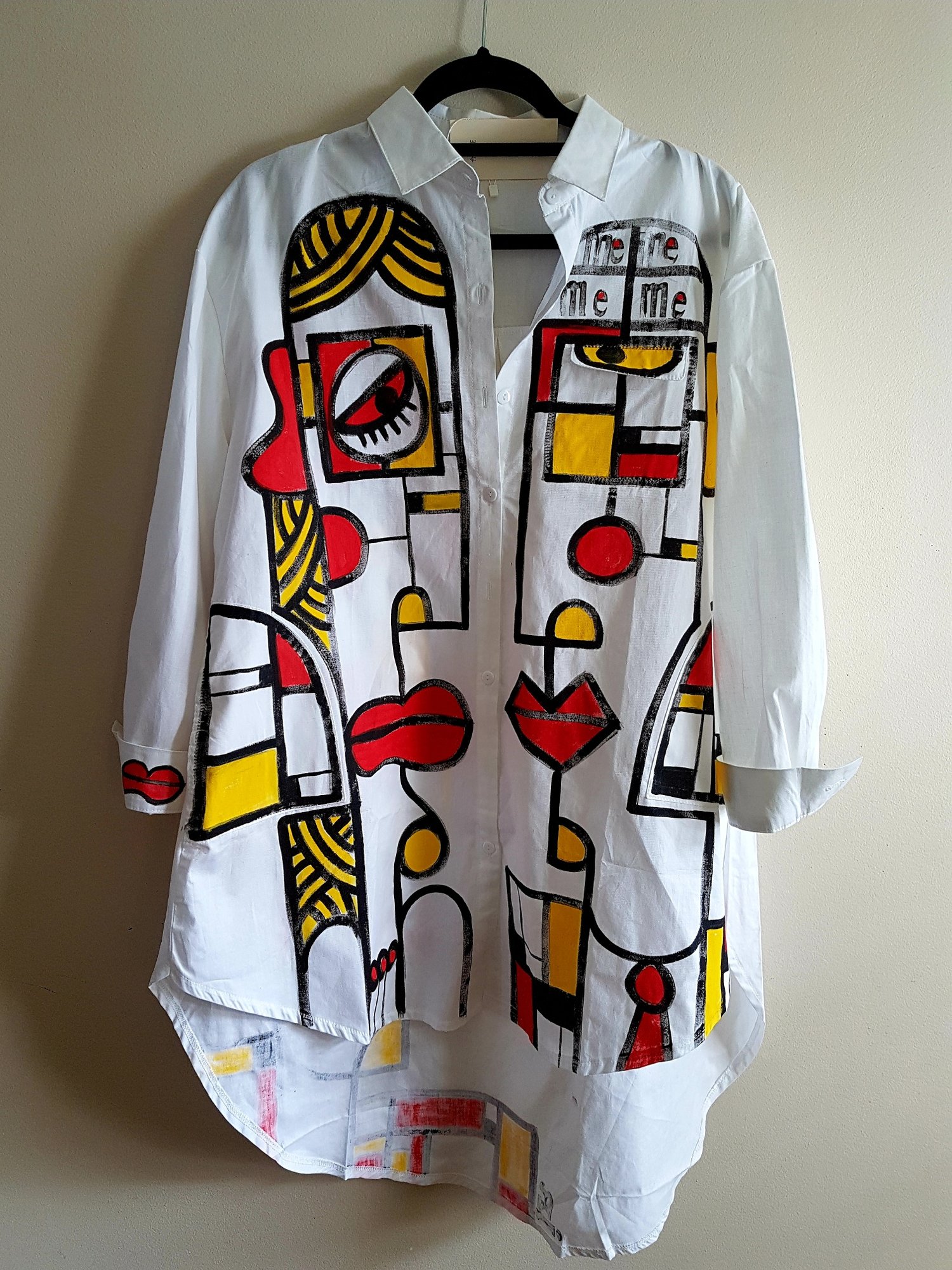 Image of painted shirt...mondrian