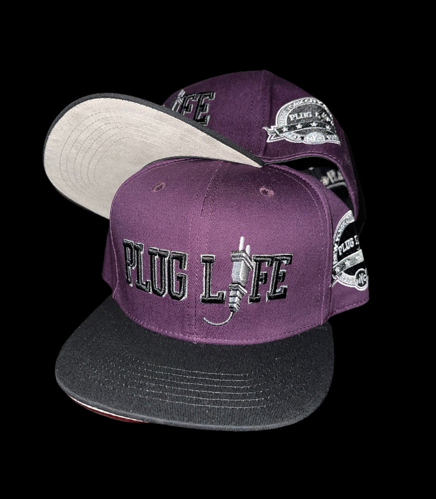 Image of Plug Lyfe- Purple & Black W Grey Suede BottoM