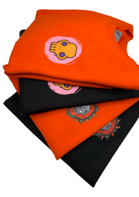 Image 3 of SNAKE, ROSE & SKUL- Sweatshirt Orange 
