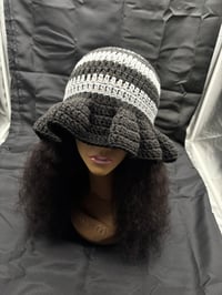 Image 1 of Bucket Ruffle Hat & Earring Set - Med