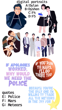 Meteor Garden Vinyl Stickers (Cast and Quotes)