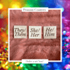 Pronoun Coasters - Set of 3