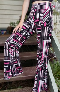 Image 1 of Kat pants pink/white/black print