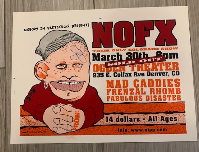 NOFX / Mad Caddies Frenzal Rhomb Silkscreen Concert Poster By Soulswirl