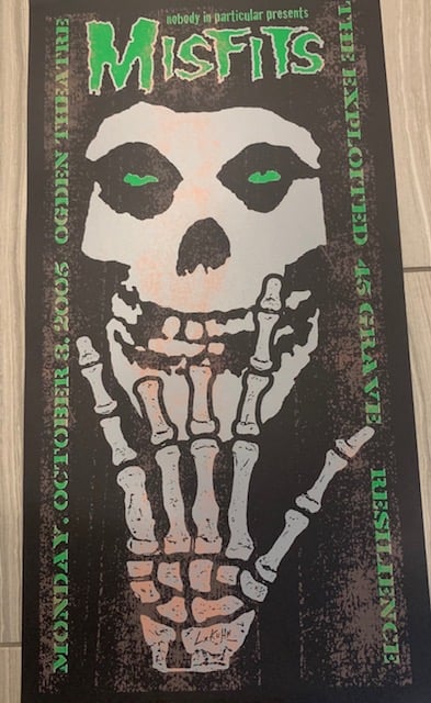 Misfits / Exploited / 45 Grave Silkscreen Concert Poster By Lindsey Kuhn