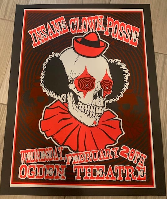 Insane Clown Posse (ICP) Silkscreen Concert Poster By Lindsey Kuhn