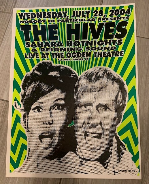 The Hives Silkscreen Concert Poster By Lindsey Kuhn