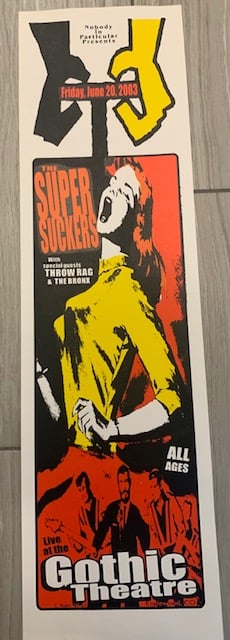 Supersuckers / Throw Rag / The Bronx Silkscreen Concert Poster By Lindsey Kuhn