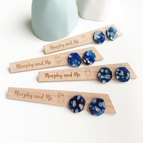 Image of Pearly Navy Studs