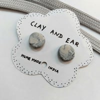 Polymerclay marble earrings 