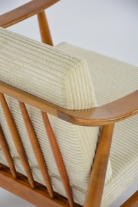 Image 5 of Fauteuil courbé scandinave ivoire