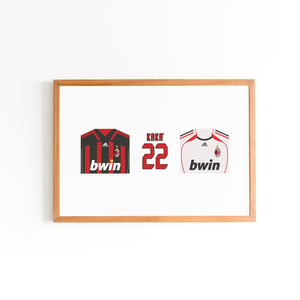 Kaka AC Milan Shirt A5 Postcard Print