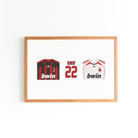 Image 1 of Kaka AC Milan Shirt A5 Postcard Print