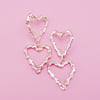 Two Melted Heart Studs - Silver