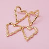 Two Melted Heart Studs - Rose Gold