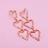 Triple Melted Heart Studs - Rose Gold