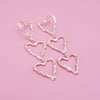 Triple Melted Heart Studs - Silver