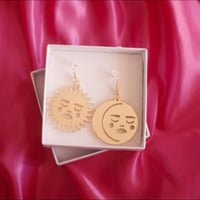 Image 1 of Boucles d’oreilles- La lune et le soleil